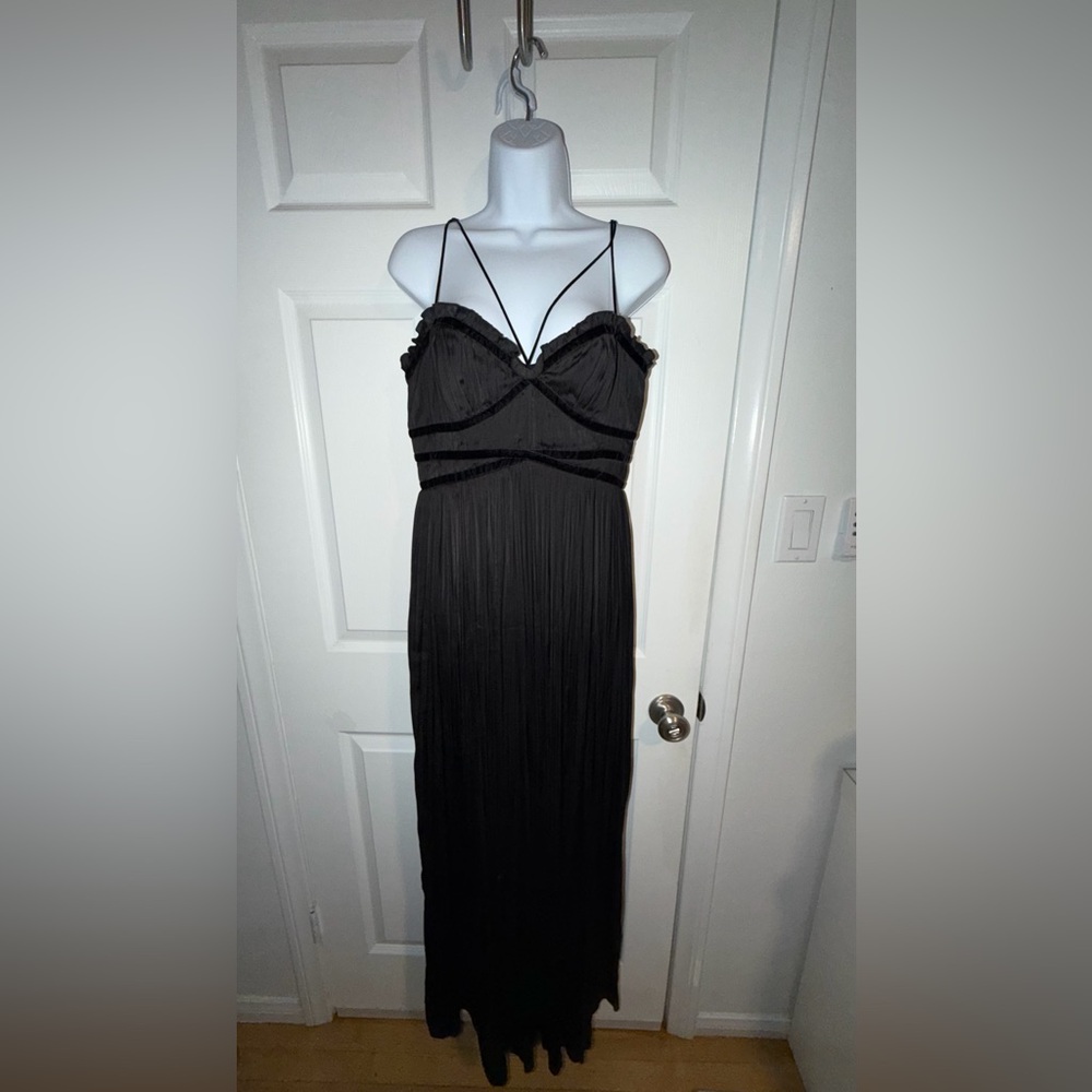Massimo Dutti Strapless Black Dress